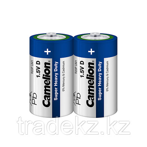 Батарейка CAMELION Super Heavy Duty R20P-SP2B 2 шт. в плёнке, фото 1