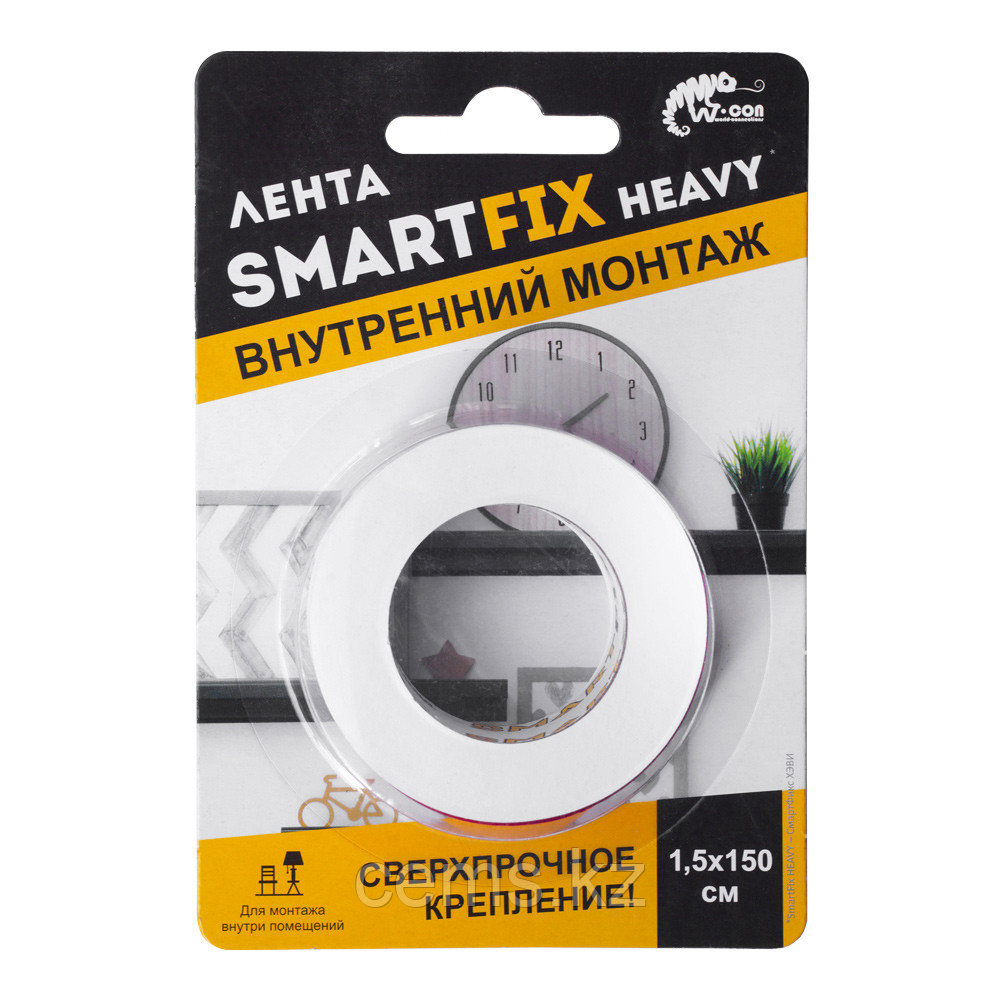 Сверхсильная монтажная лента W-con SmartFix HEAVY, 1,5*150см, прозрачная