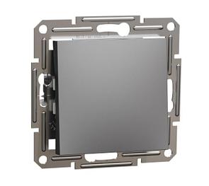 Asfora одноклавишный выключатель, однополюсный, 10 AX, самозажимной, без рамки, АНТРАЦИТ