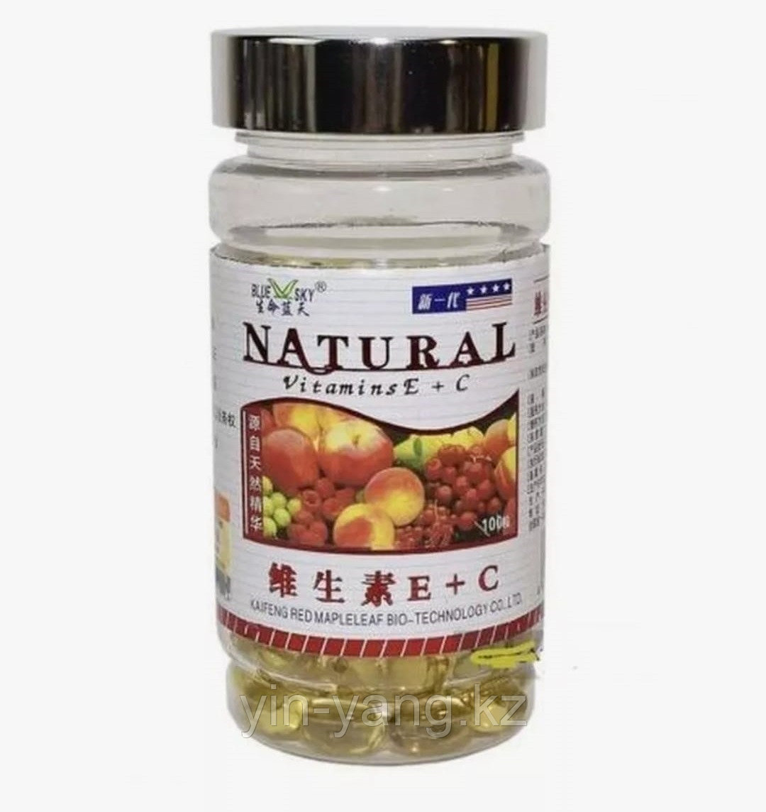 Капсулы "Витамин Е + С" (VITAMINS E + C NATURAL), 100 шт