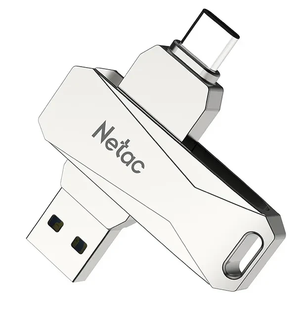 USB Флеш 32GB 3.0 Netac U782C OTG NT03U782C-032G-30PN серебристый