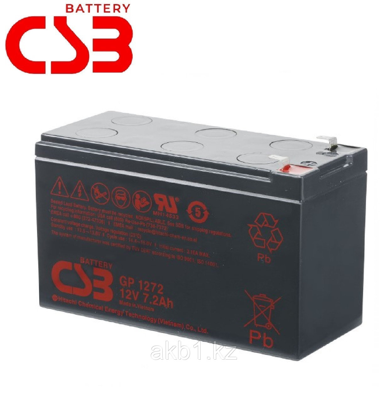 Аккумуляторная батарея CSB GP1272 (12В 7.2Ач 28W F1)