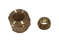 Запчасти к компрессору гайка+втулка 3/8 *