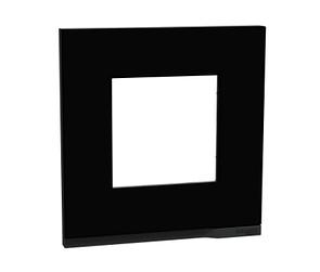 UNICA PURE Рамка 1-постовая, горизонтальная, КАУЧУК/антрацит