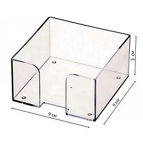 Пластбокс СТАММ прозрачный для бумажного блока 9х9х5 см