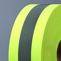 Лента светоотражающая, неон-лимон, 5 см
