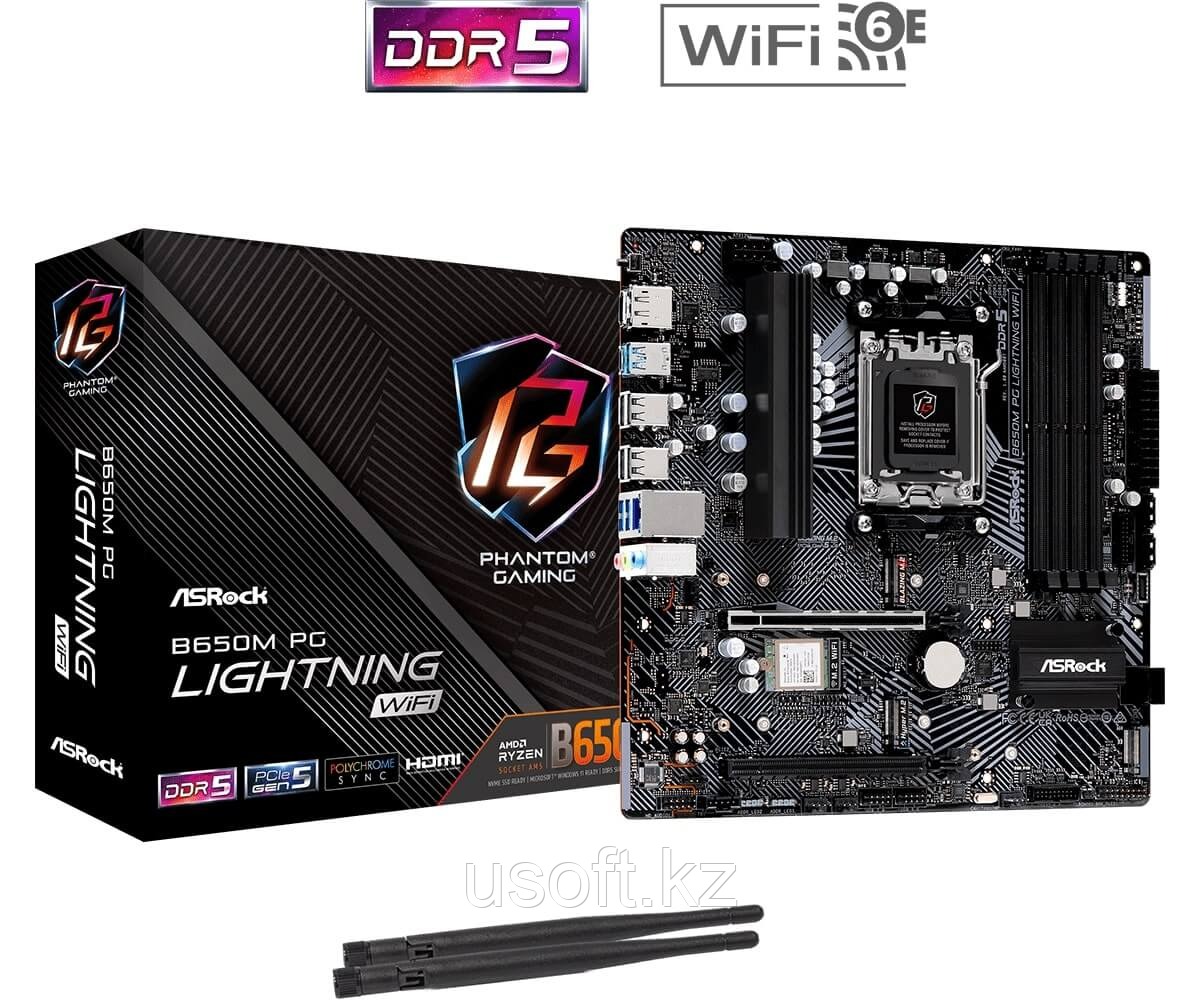 Материнская плата ASRock B650M PG LIGHTNING WIFI, фото 1