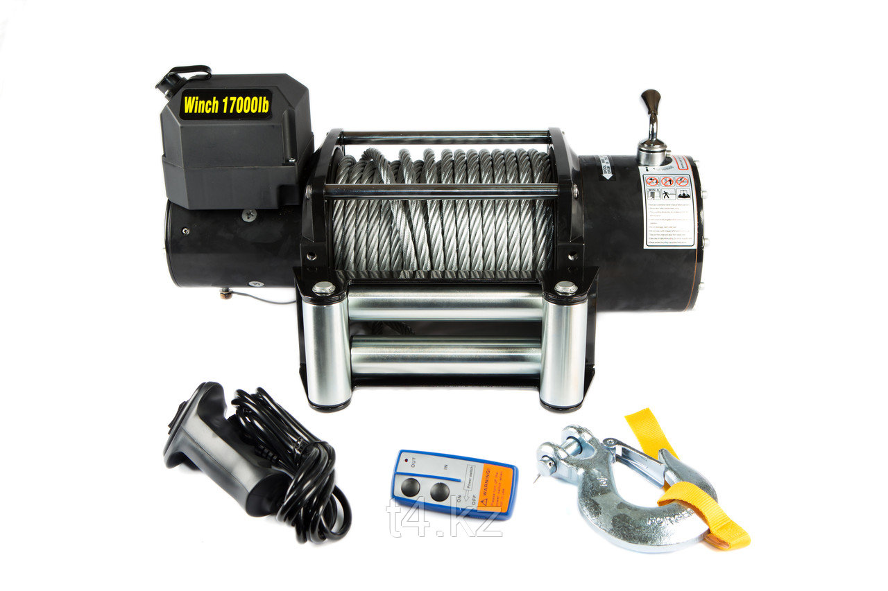 Лебедка 7727 кг / 17000 lbs 24V стальной трос - EPIK WINCH