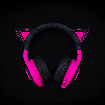 Накладные кошачьи ушки на гарнитуру Razer Kitty Ears for Kraken - Neon Purple, фото 3