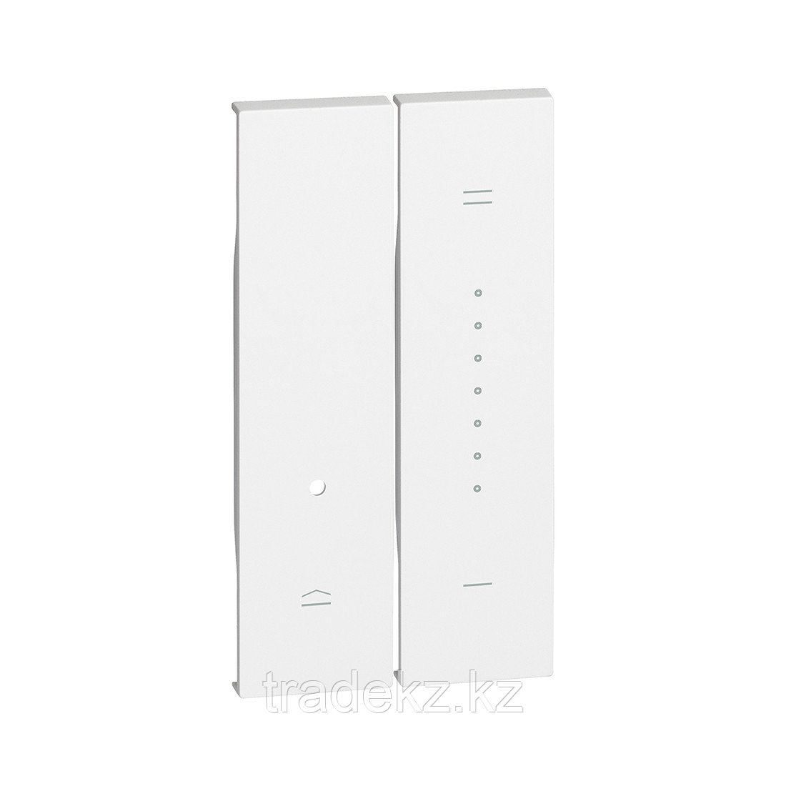 Button Light Controller 2 модуліне арналған Bticino KW19 Living Now алдыңғы панелі ақ түсті