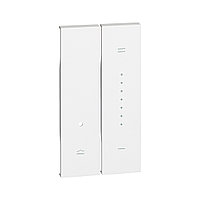 Button Light Controller 2 модуліне арналған Bticino KW19 Living Now алдыңғы панелі ақ түсті