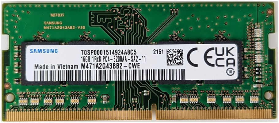 SO-DIMM DDR4 16Gb 3200Mhz Samsung 471A2G43BB2-CWE, фото 1