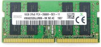 SO-DIMM DDR4 16Gb 2666Mhz Hynix HMA82GS6JJR8N-VK