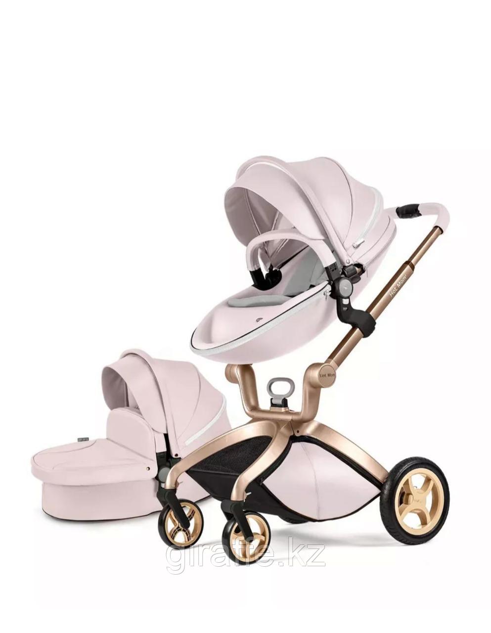 Детская коляска HOT MOM 2в1 F22 розовая