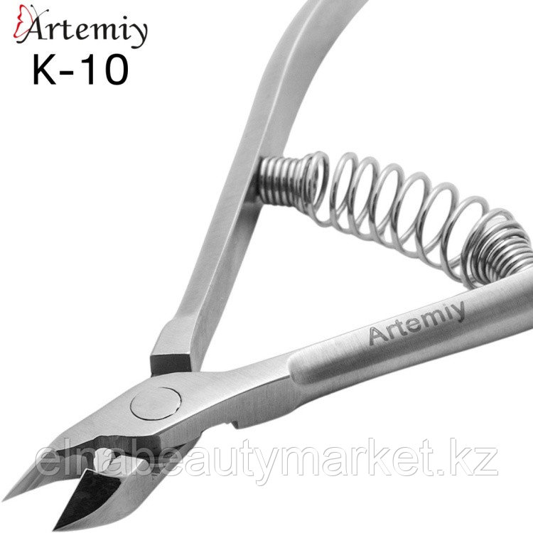 Artemiy K-10, кусачки-щипчики, лезвие 7 мм, длина 11 см, спиральная пружина, 1 шт