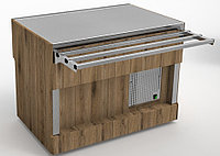 Прилавок нейтральный без полки длиной 1105 мм пристенного шведского стола Челябторгтехника RN42AВP