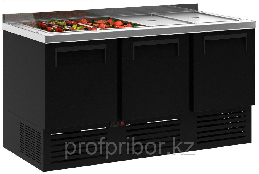 Стол для салатов Полюс T70 M3salGN-2 9006-2 корпус серый,