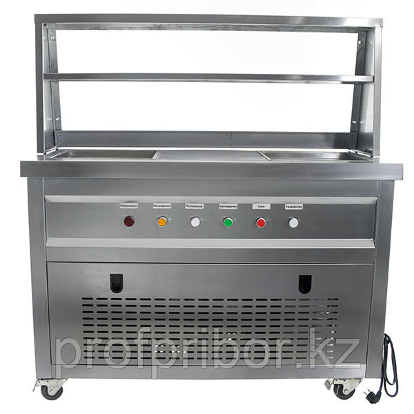 Фризер для жареного мороженого KCB-2F (контейнеры, стол для топпингов) Foodatlas