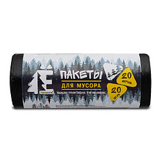 Мешки для мусора 20л.20шт. без завязок ПНД 6мкр Черный (Арт.ЕЛР202060)