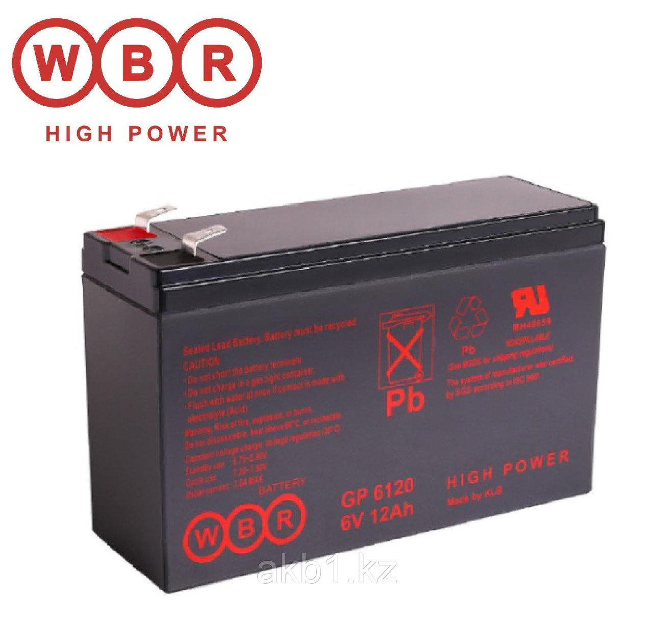 Аккумулятор WBR GP 6120 (6В /12Ач) 151x50x100