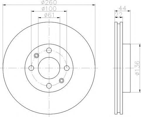 Тормозные диски Nissan Micra K12 (02-10, передние, Blue Print)