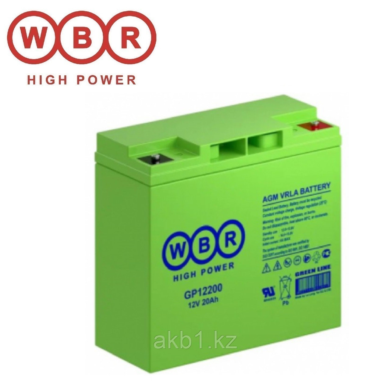 Аккумулятор WBR GP12200 (12В /20Ач) 181x76x167