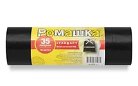 Мешки для мусора 35л.10шт. с завязками ПВД 25мкр Черный (Арт.ЗВС3510Ч)