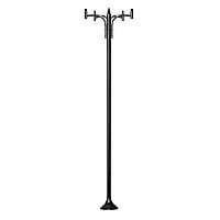 СТОЛБ BLACK H-3m D-60 Колпак+Крепления с 4-держателями(вниз)(TEKL-KZ)