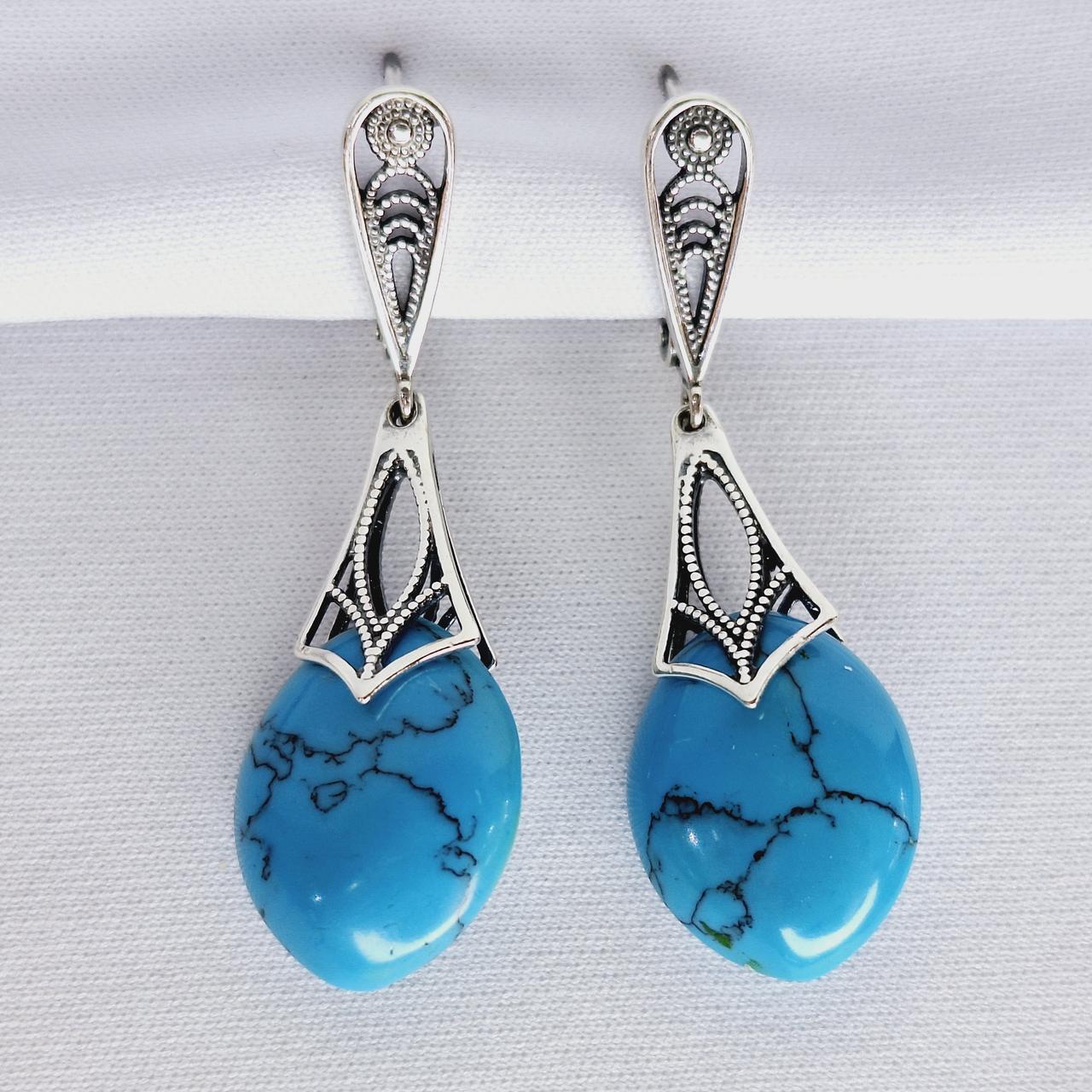 Серьги из серебра с фианитами Красная Пресня 33310074Б, фото 1