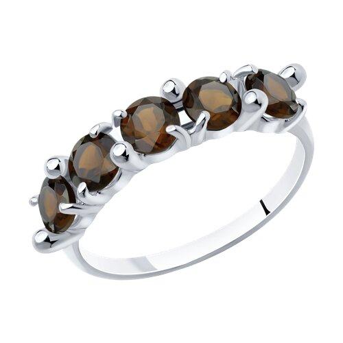Кольцо из серебра с раухтопазами Diamant 94-310-00346-4 серебро с родием