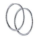 Серьги конго из серебра с алмазной гранью SOKOLOV 94140073 серебро с родием коллекц. SKLV, фото 3