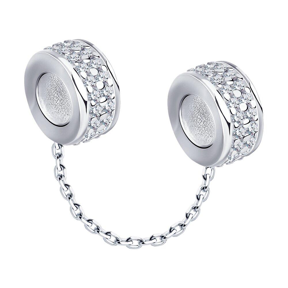 Подвеска - шарм из серебра с фианитами 94032502 серебро с родием коллекц. Formula. For me, фото 1