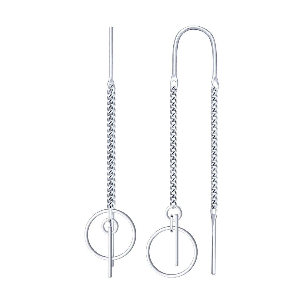 Серьги из серебра SOKOLOV 94022764 серебро с родием,, фото 1