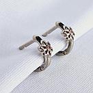 Серьги из серебра с фианитами Diamant 94-120-01132-1 серебро с родием, фото 2