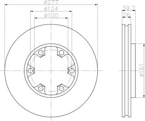 Тормозные диски Nissan Terrano I, II (WD21, R20, передние, Ashika, D277)
