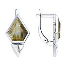 Серьги из серебра с лабрадоритами SOKOLOV 92022323 серебро с родием, с английским замком коллекц. Серебро, фото 4