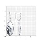 Серьги из серебра с фианитами Diamant 94-121-01560-1 серебро с родием, фото 8