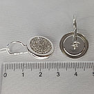 Серьги Красная Пресня 33610784Д серебро с родием вставка стекло, фото 2