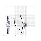 Серьги из серебра с фианитами Diamant 94-120-01604-1 серебро с родием, фото 6