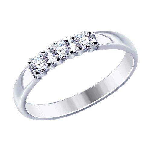 Кольцо из серебра с фианитами Diamant 94-110-01638-1 серебро с родием