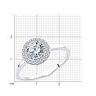 Кольцо из серебра с фианитами Diamant 94-110-00600-1 серебро с родием, фото 4
