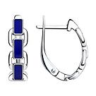 Серьги из серебра с эмалью SOKOLOV 94-120-00724-1  вставка эмаль, фото 4