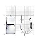 Серьги из серебра Diamant 94-120-00622-1 серебро с родием, фото 3