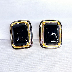 Серьги из золочёного серебра с агатами Diamant 93-320-01704-1 серебро с позолотой