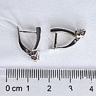 Серьги из серебра с фианитами Diamant 94-120-01712-1 серебро с родием, фото 3