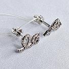 Серьги из серебра с фианитами Вознесенский 12-1071  вставка фианит, фото 2