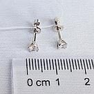 Серьги из серебра фианит Вознесенский 12-0089, фото 6