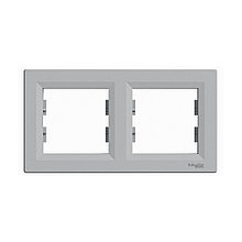 Рамка горизонтальная SE EPH5800261 Asfora 2 постовая алюминий 2-018715