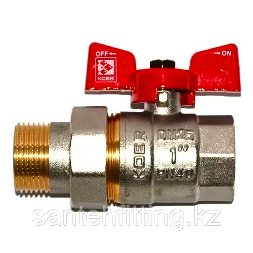 Шаровый кран с американкой 1 б/г/ш KR.227 Koer, фото 1