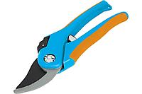 Секатор высокоуглеродистая сталь, прямой рез, тефлон покрытие, пластиковые ручки, 205мм, 68-0-019